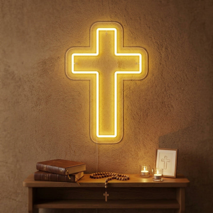 "Croce Cristiana" Insegna al neon