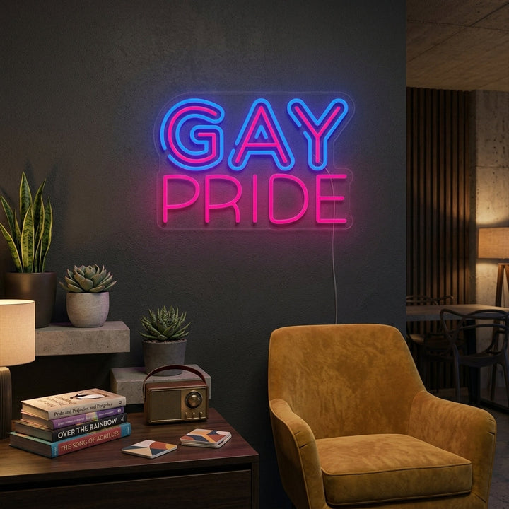 "Bandiera Arcobaleno Lgbt Pride Unica, Gay Pride" Insegna al neon