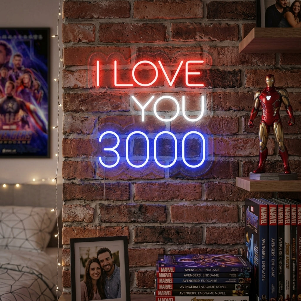 "I Love You 3000" Insegna al neon