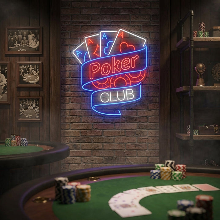 "Poker Club" Insegna al neon