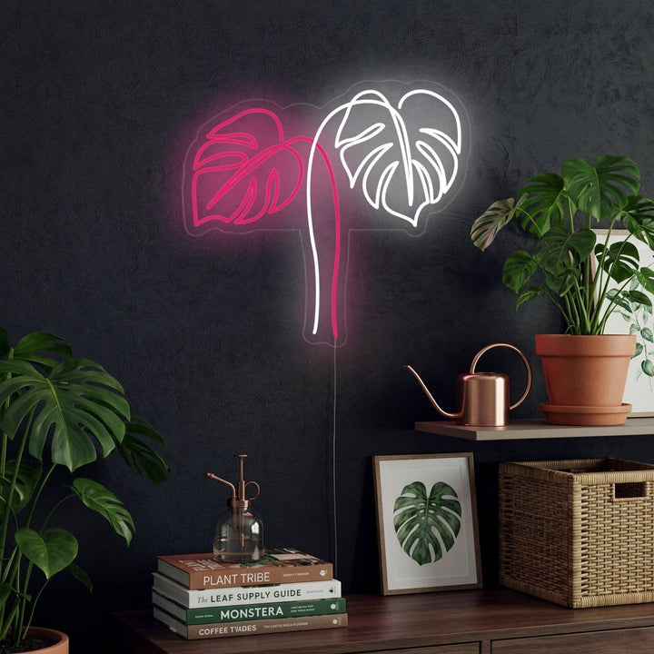 "Foglie Di Monstera" Insegna al neon