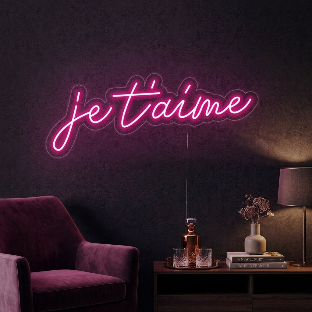 "Je Taime" Insegna al neon