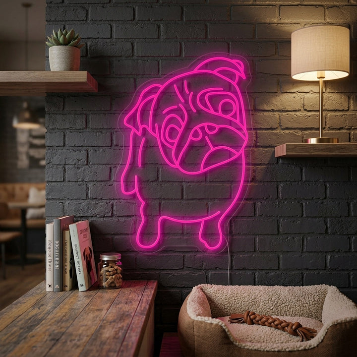 "Cane Carlino" Insegna al neon