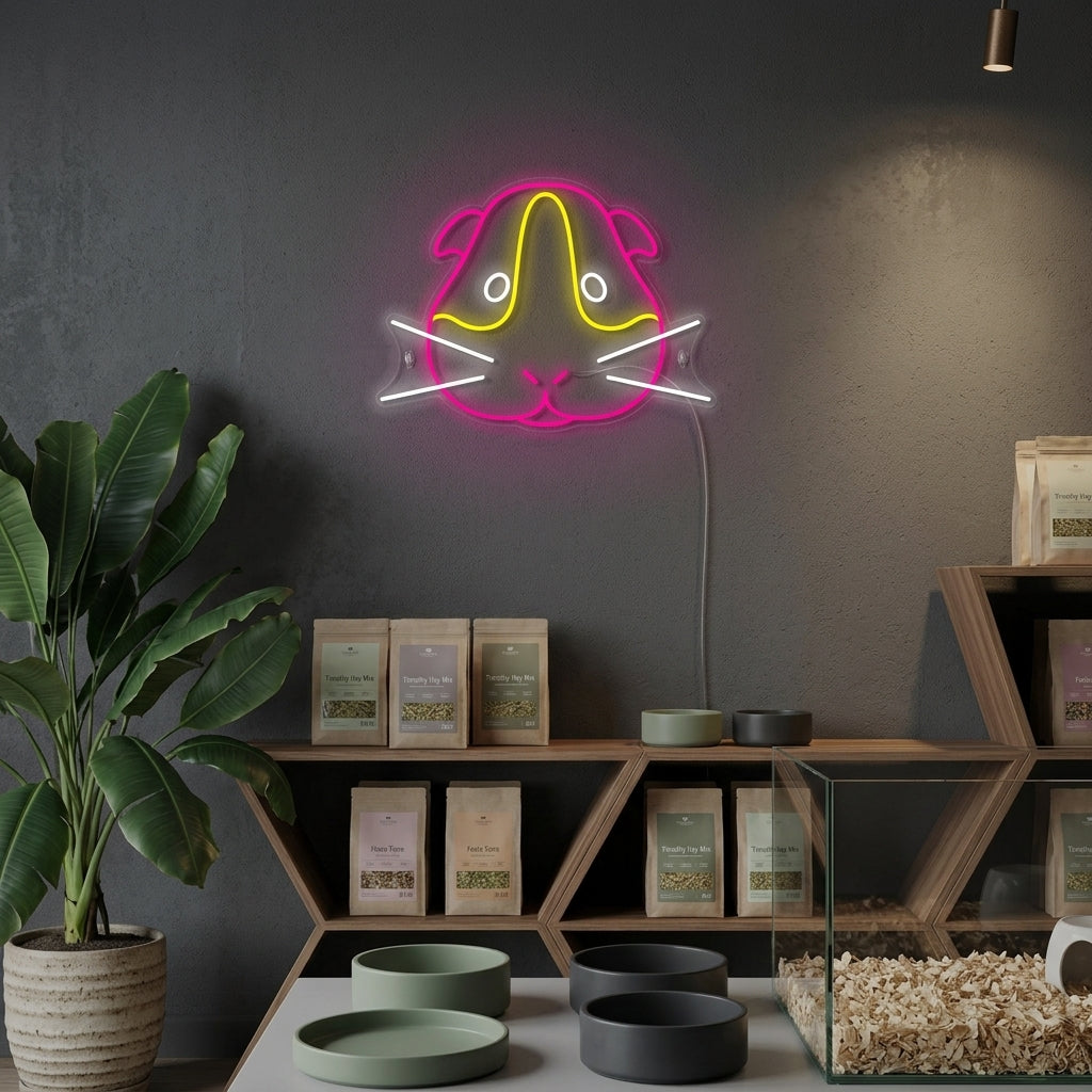 "Porcellino D'India" Insegna al neon