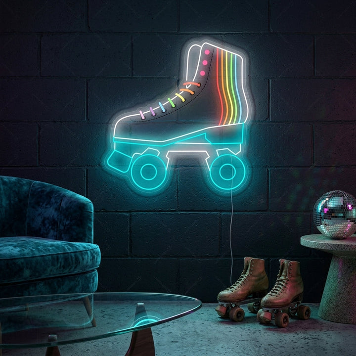"Pattini a rotelle" Insegna al neon