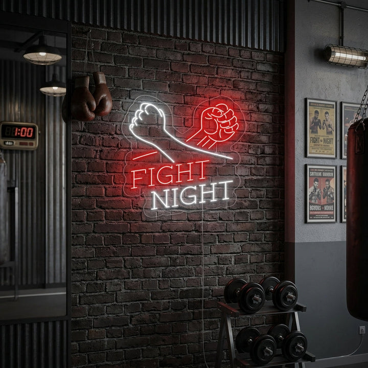 "Fight Night" Insegna al neon