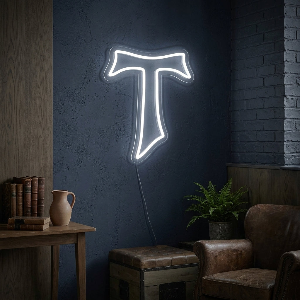 "Croce Tau" Insegna al neon
