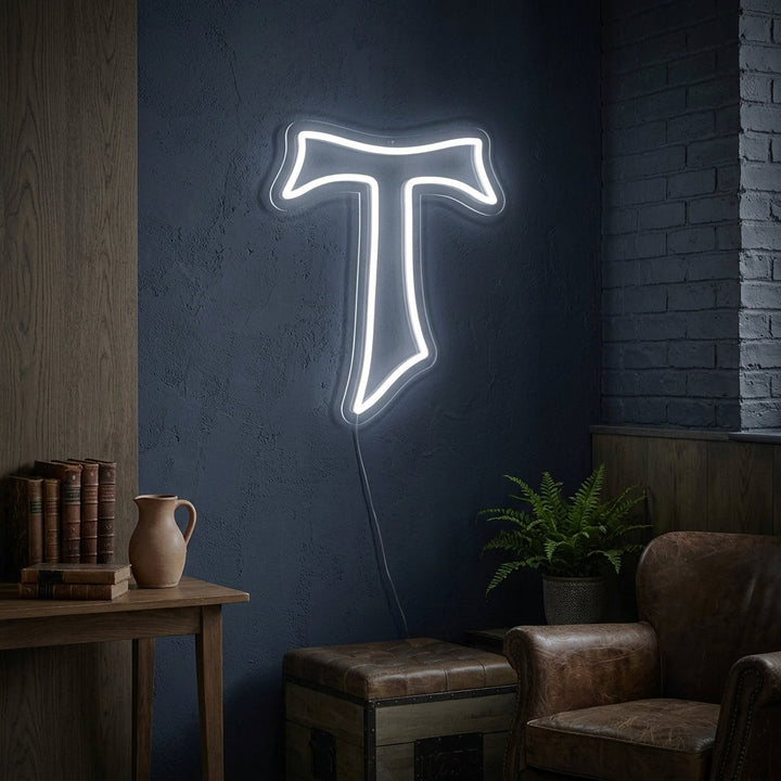 "Croce Tau" Insegna al neon