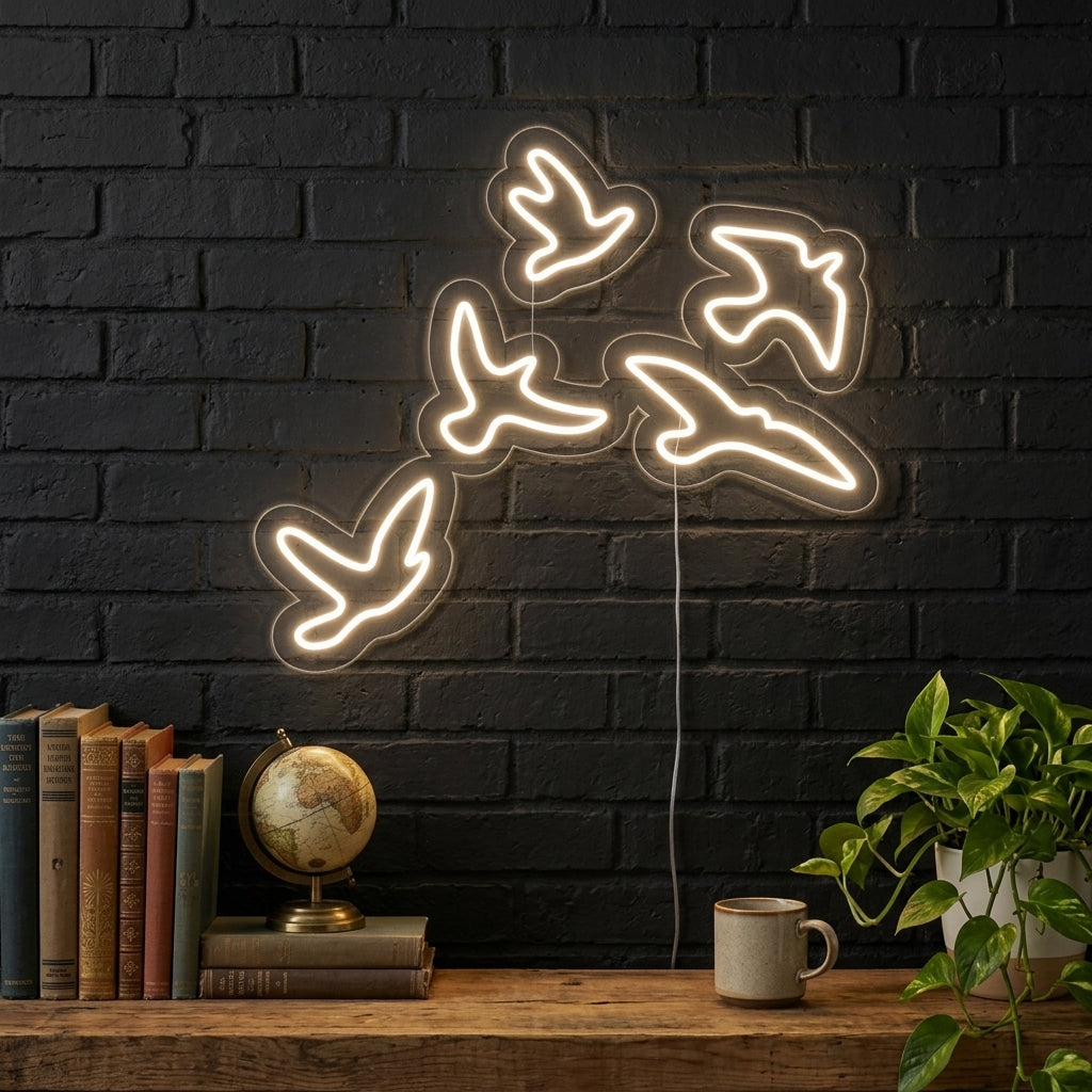 "Uccelli" Insegna al neon