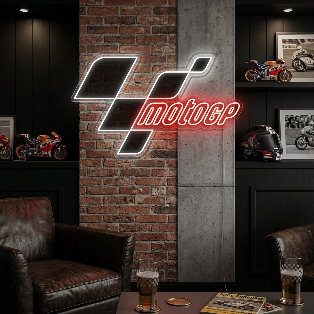 "Logo della gara di Moto Gp" Insegna al neon