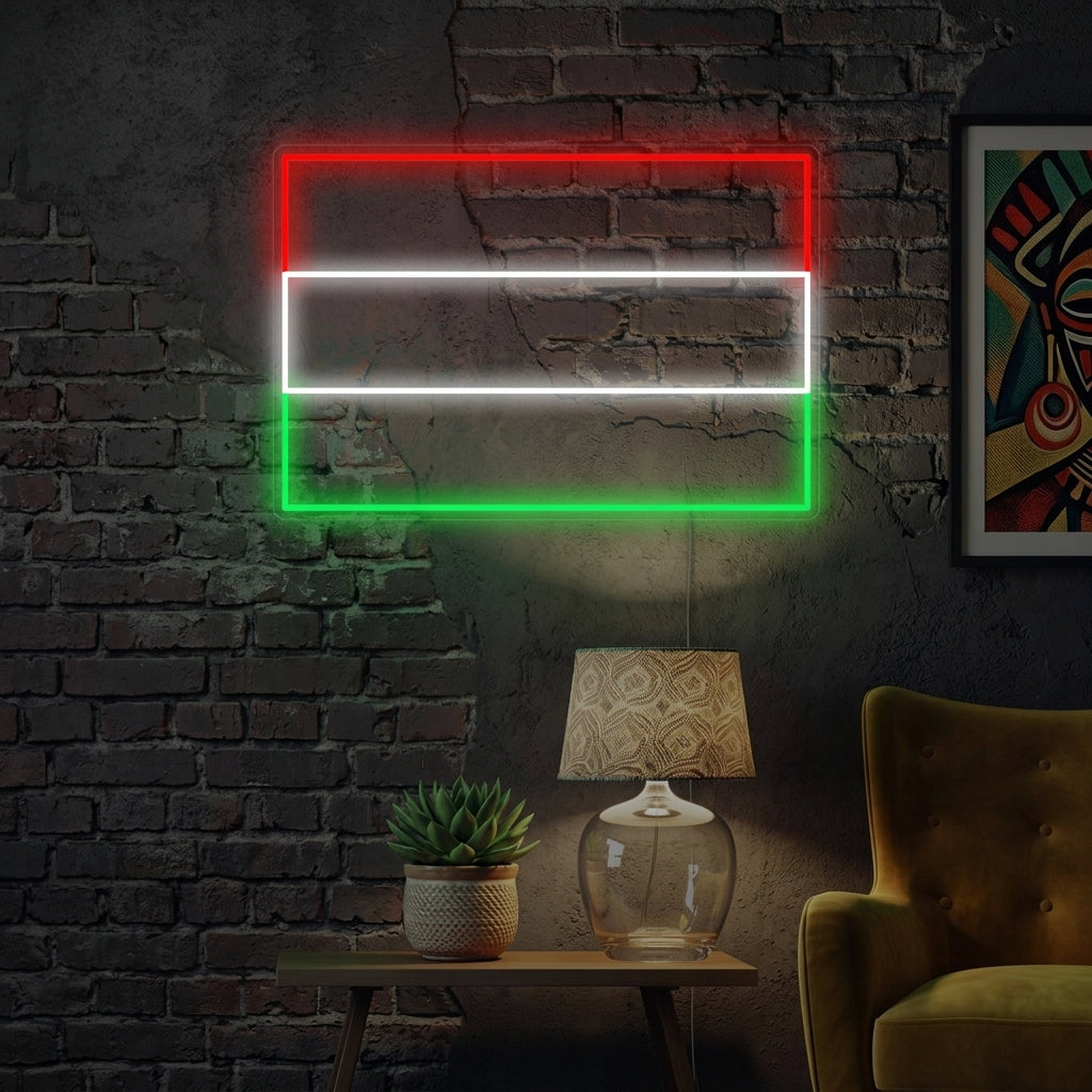 "Bandiera Dell'Ungheria" Insegna al neon