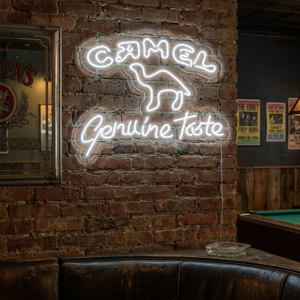 "Camel Genuine Taste" Insegna al neon