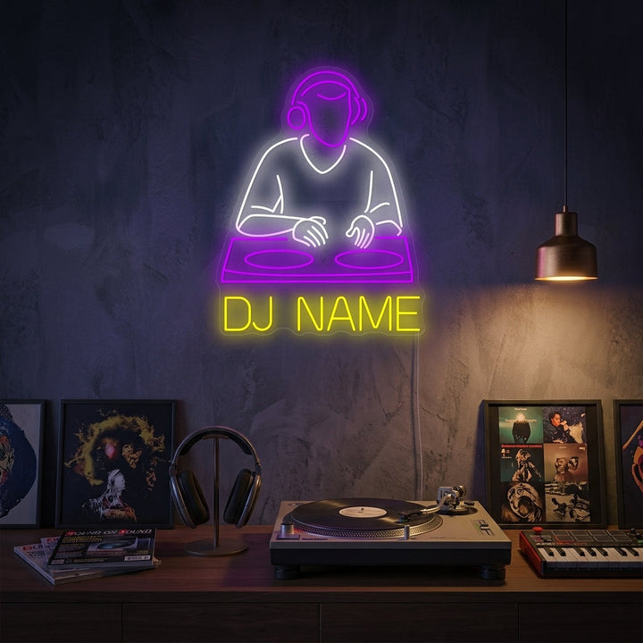 "Logo Dj personalizzato" Insegna al neon