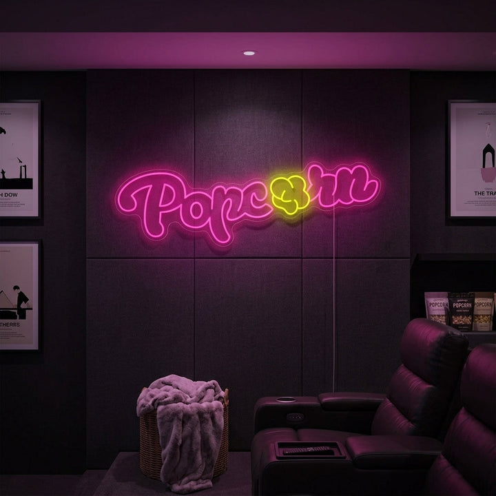 "Popcorn da sala cinematografica" Insegna al neon