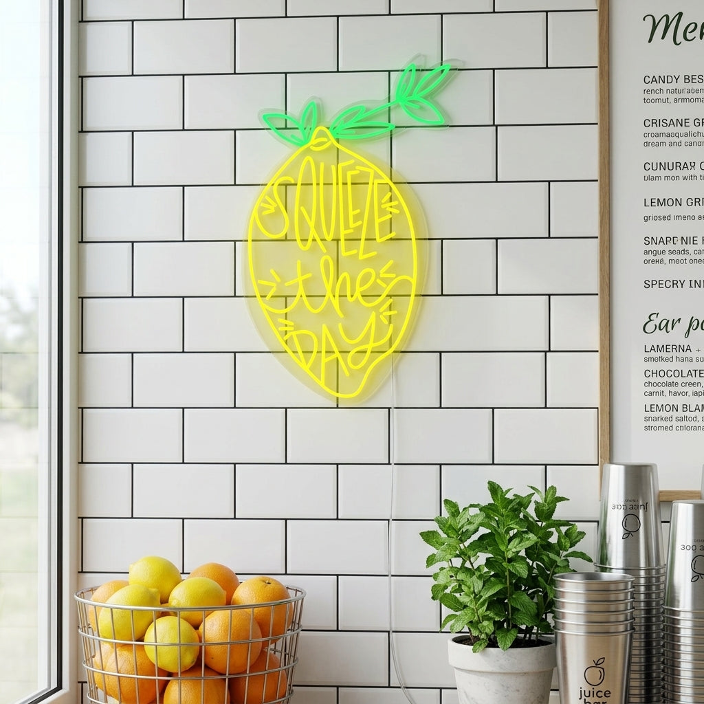 "Squeeze the Day" Insegna al neon