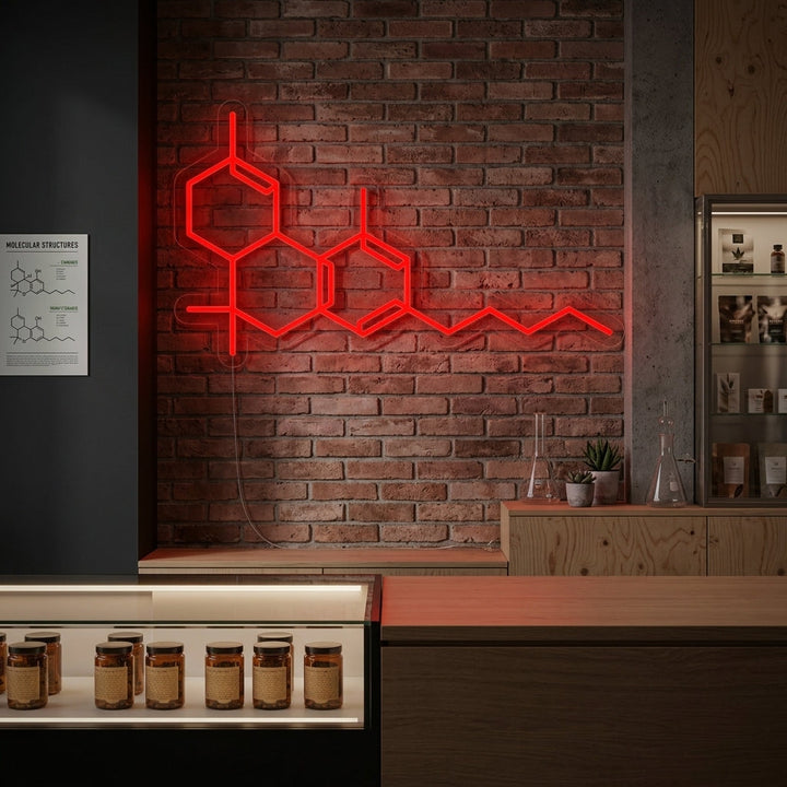 "Molecola Thc Della Cannabis" Insegna al neon