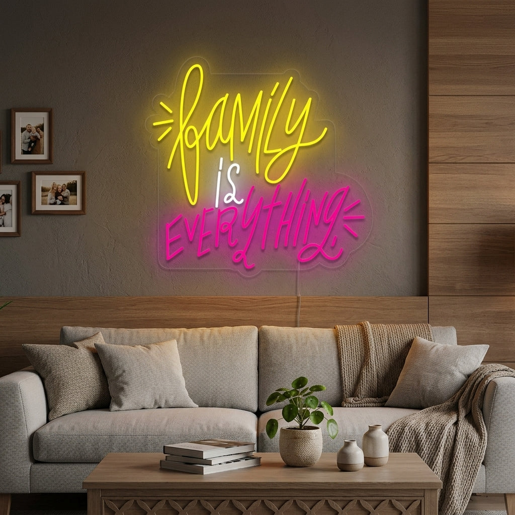 "Family is Everything" Insegna al neon