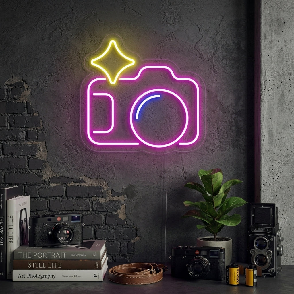 "Fotocamera" Insegna al neon