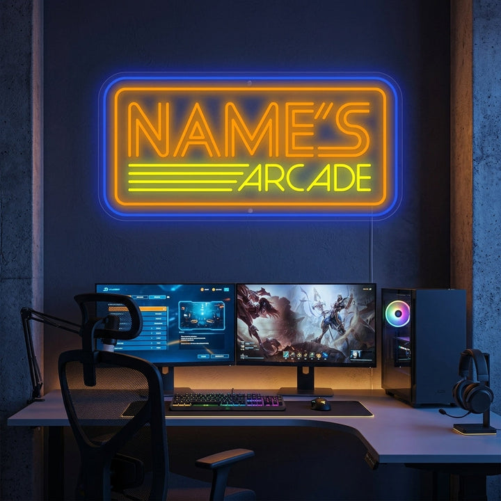 "Arcade personalizzato" Insegna al neon