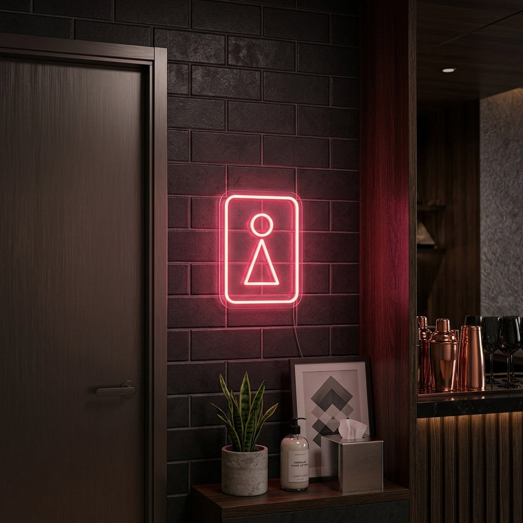"WC Simbolo Donna" Insegna al neon