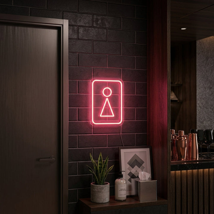 "WC Simbolo Donna" Insegna al neon