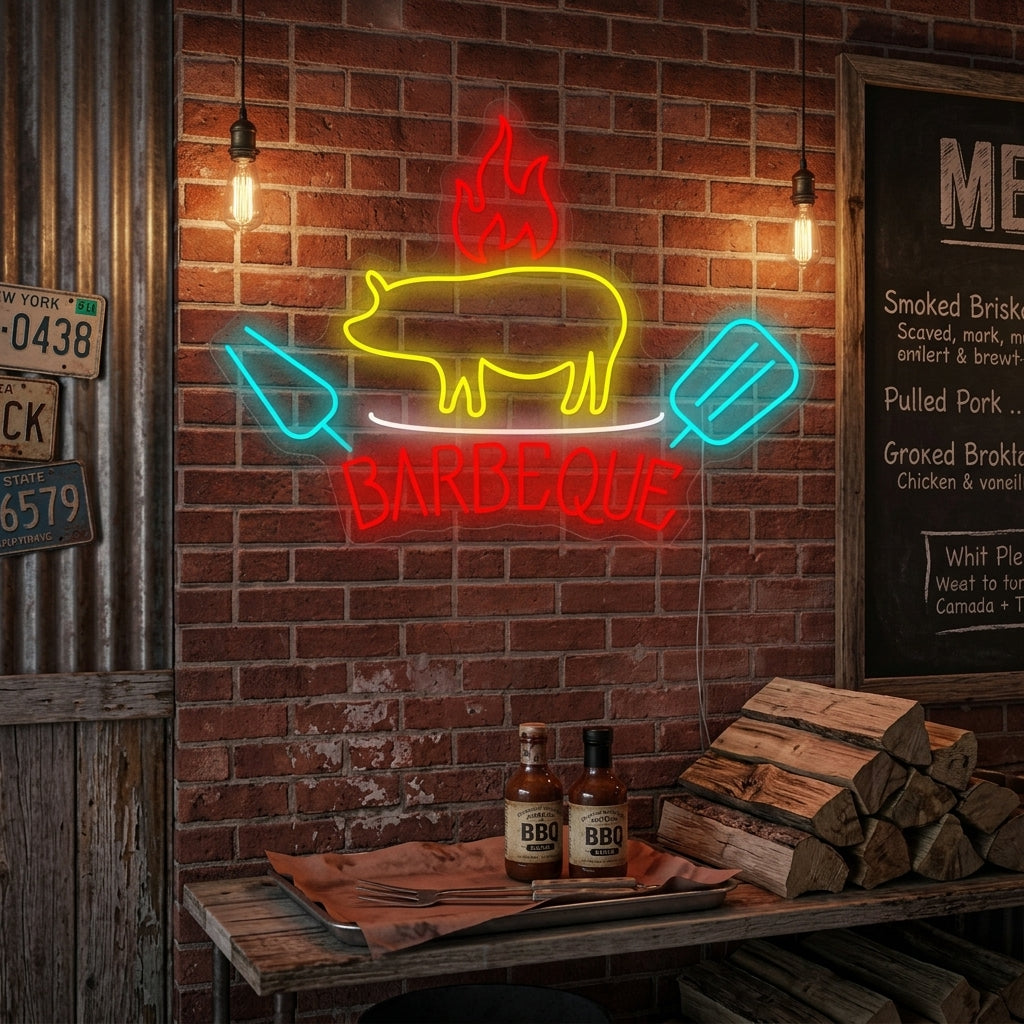 "Barbecue" Insegna al neon
