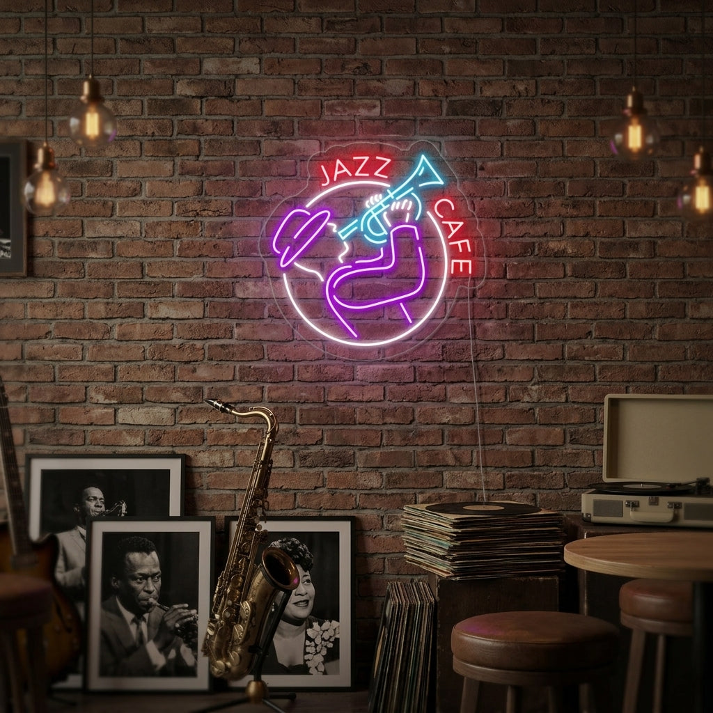 "Jazz Cafe" Insegna al neon
