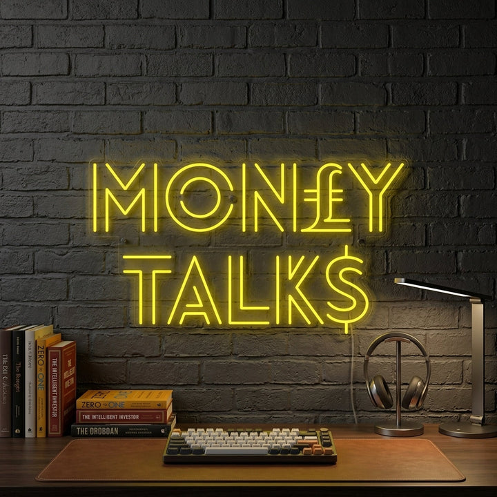 "Money Talks" Insegna al neon