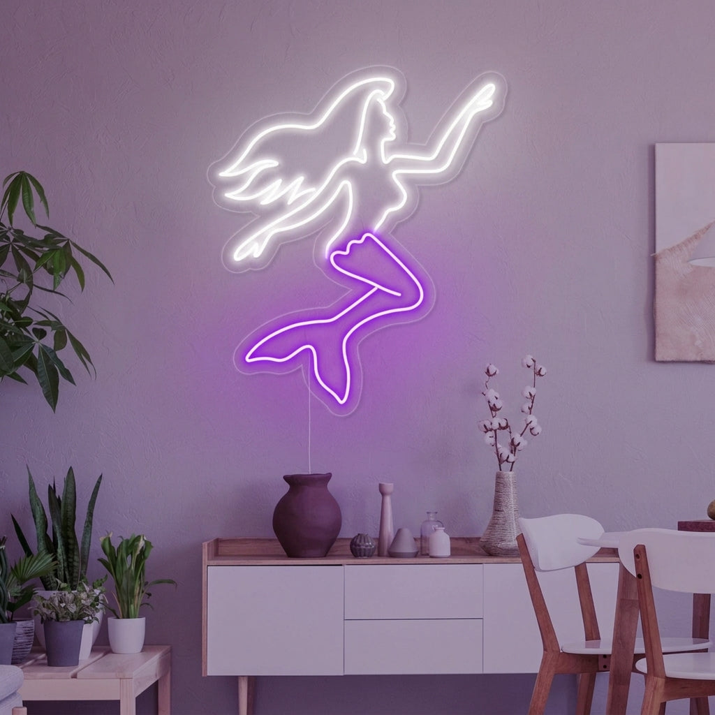 "Sirena Ragazza Sexy" Insegna al neon