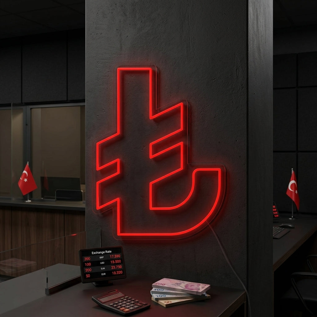 "Lira Turca" Insegna al neon