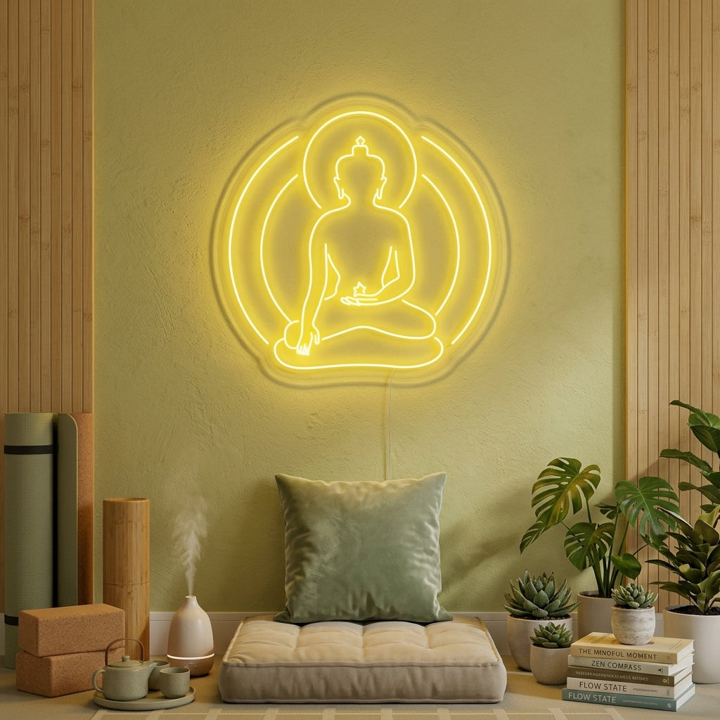 "Buddha yoga, decorazione della stanza yoga" Insegna al neon