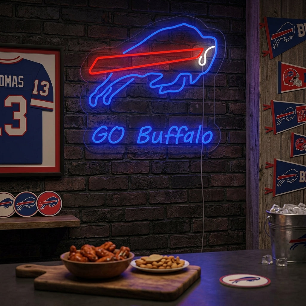 "Go Buffalo, Toro" Insegna al neon