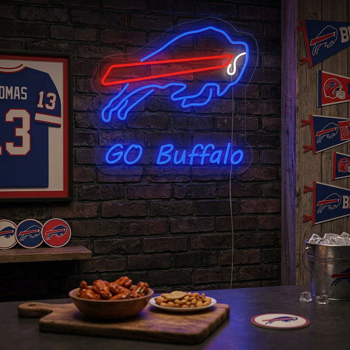 "Go Buffalo, Toro" Insegna al neon