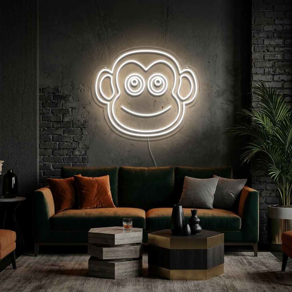 "Faccia Di Scimmia" Insegna al neon