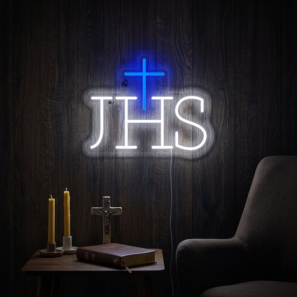"Simbolo Di Gesù Ihs" Insegna al neon