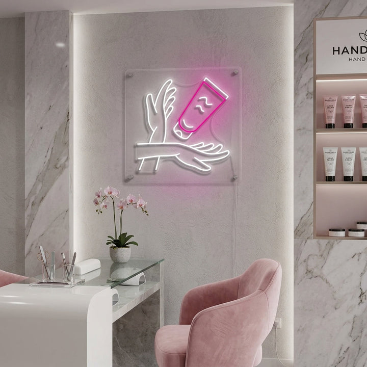 "Cura Delle Mani" Insegna al neon