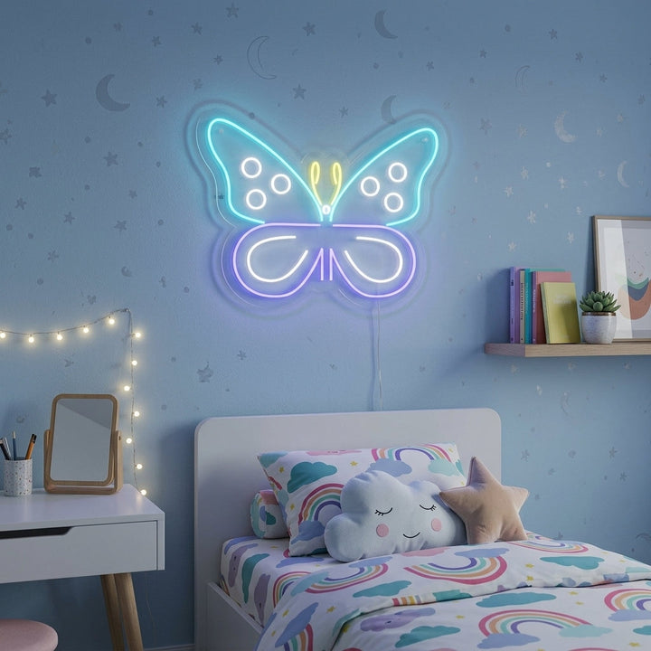 "Farfalla Blu" Insegna al neon
