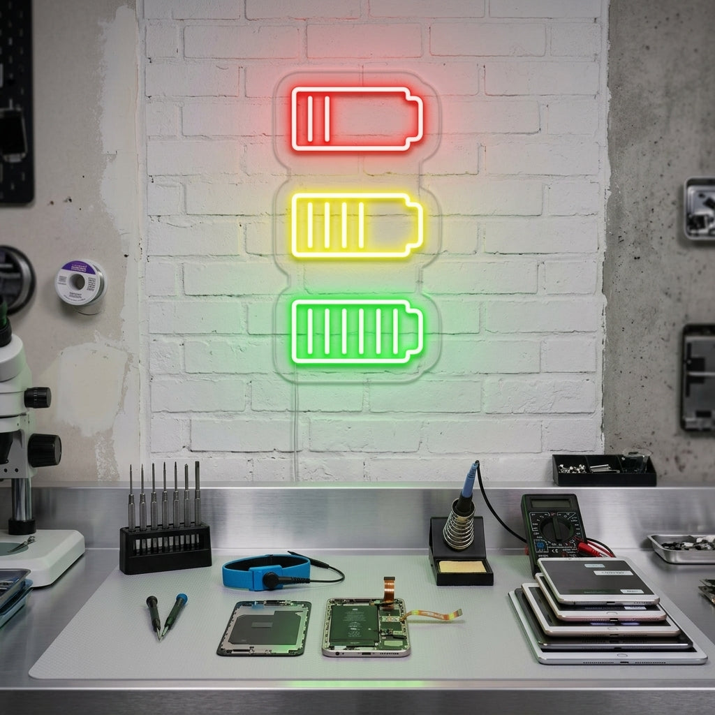 "Livello Della Batteria" Insegna al neon