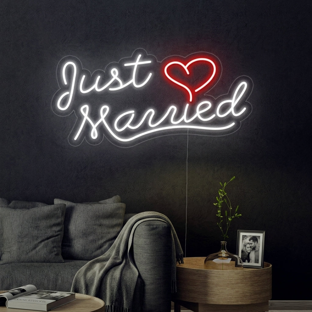 "Just Married" Insegna al neon