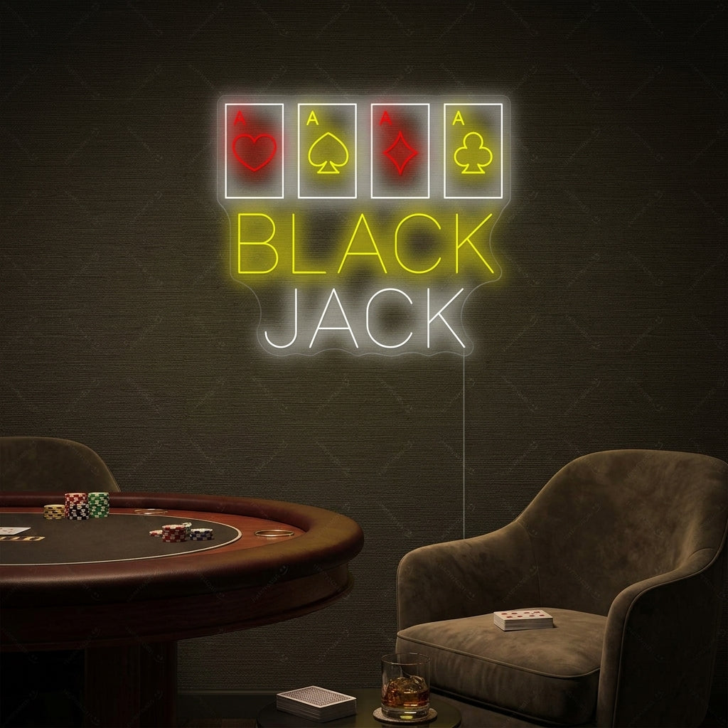"Black Jack" Insegna al neon