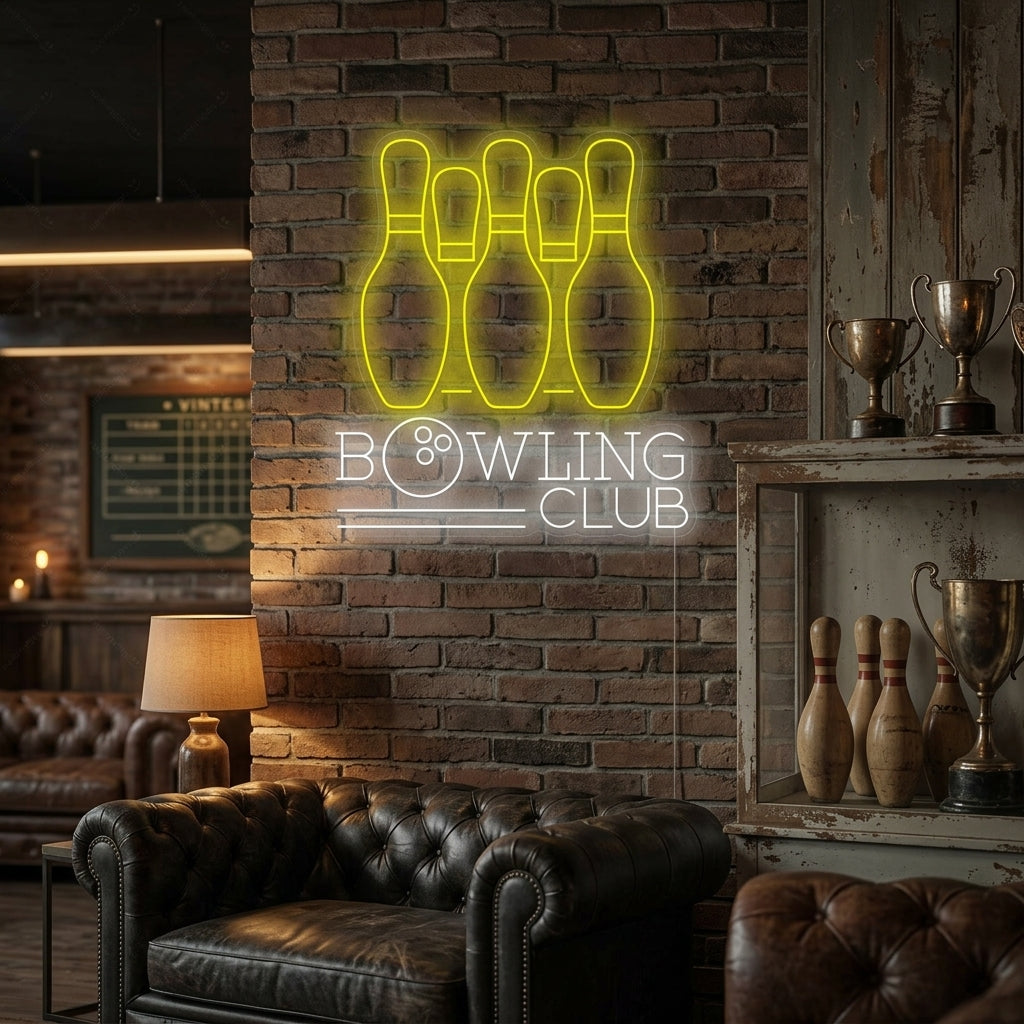 "Bowling Club" Insegna al neon