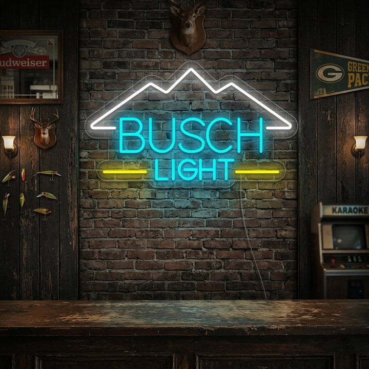 "Bar Busch Light Vintage" Insegna al neon
