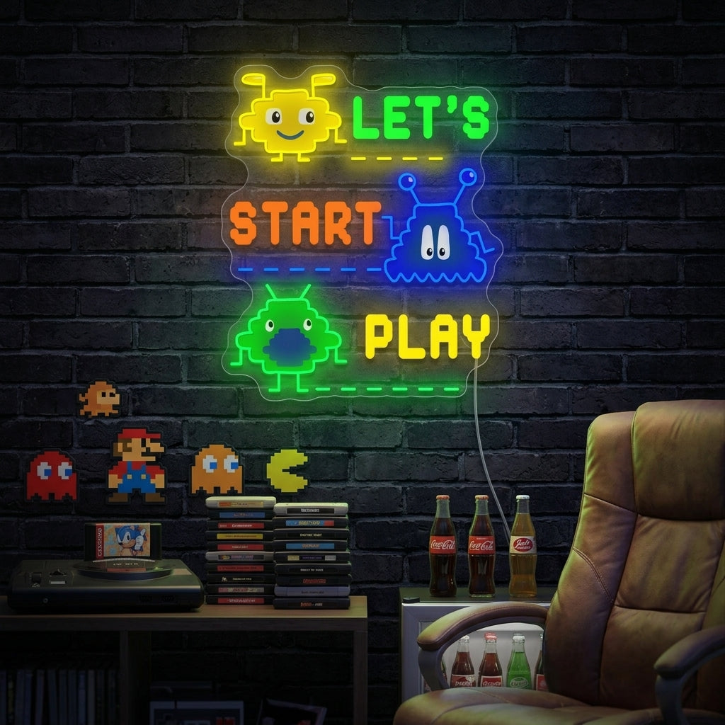 "Videogioco a 8 bit" Insegna al neon