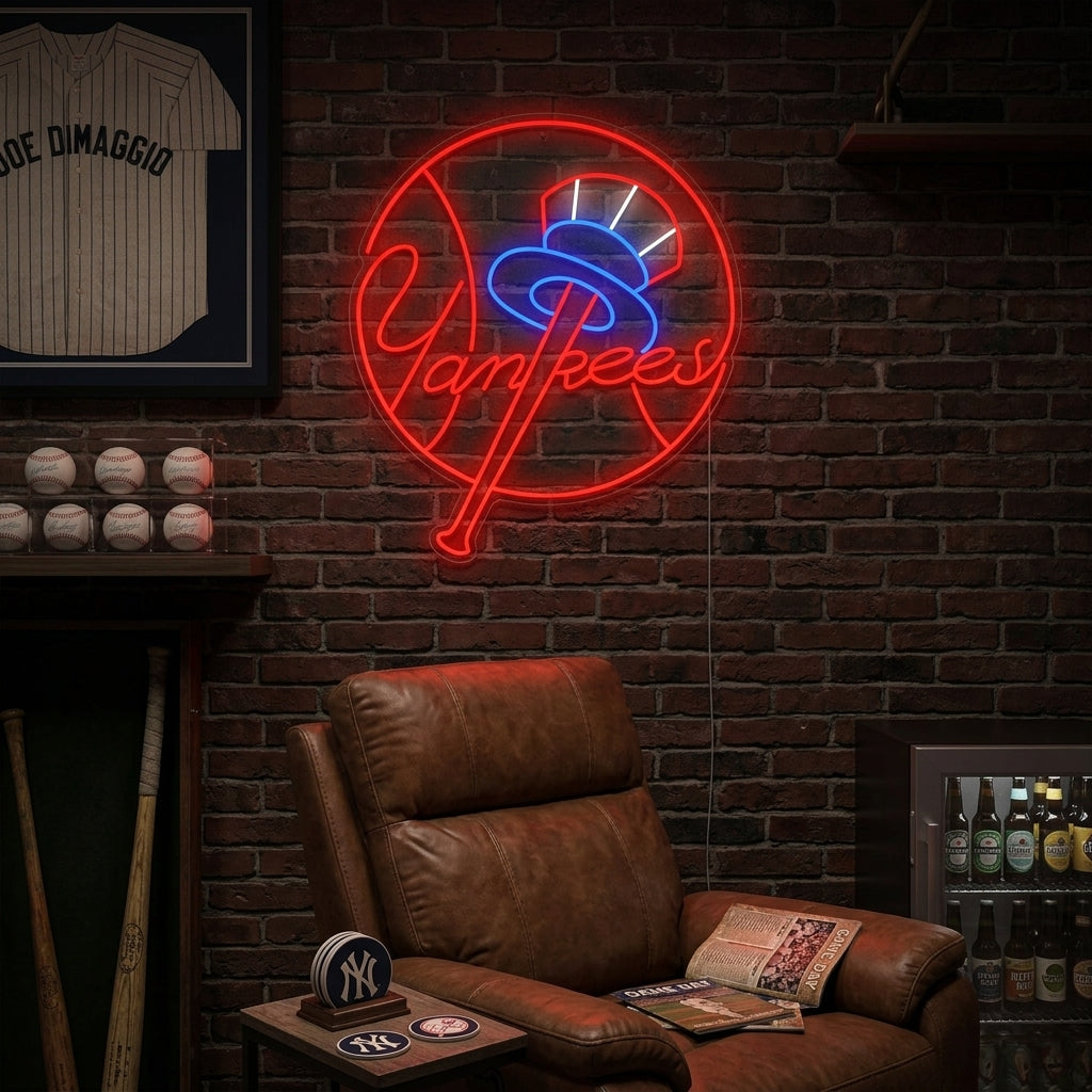 "Logo della squadra di baseball" Insegna al neon