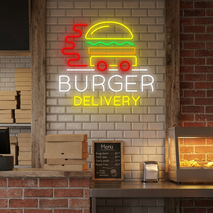 "Burger Delivery" Insegna al neon