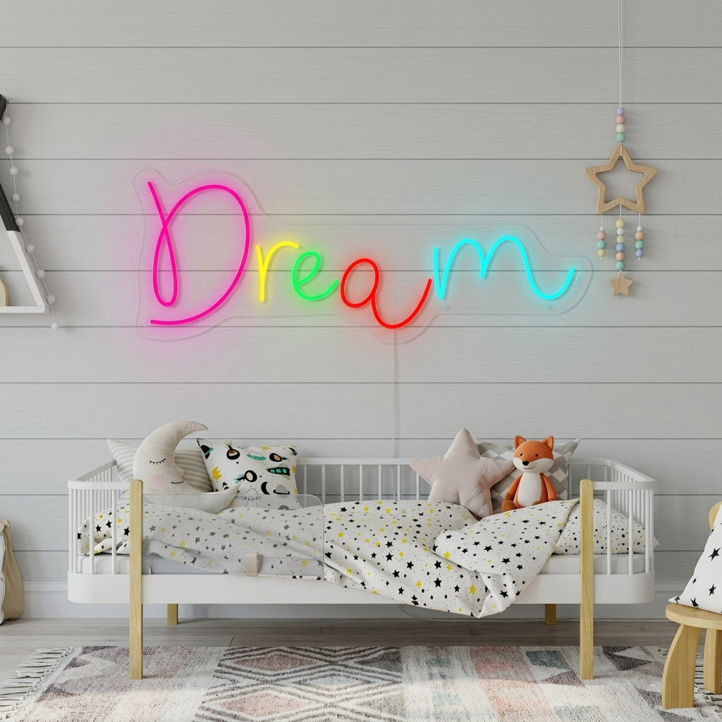 "Dream, Decorazione Per La Camera Dei Bambini" Insegna al neon