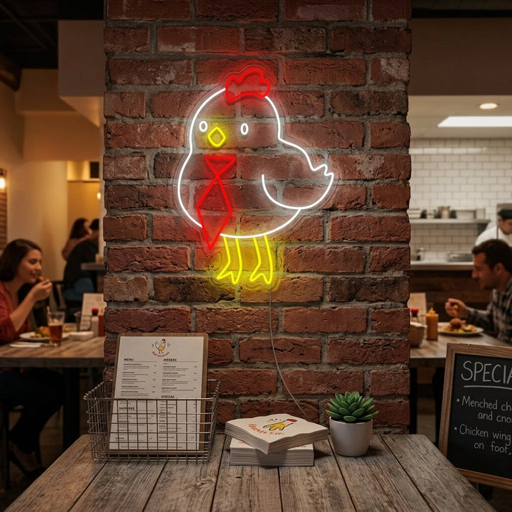 "Pollo carino" Insegna al neon