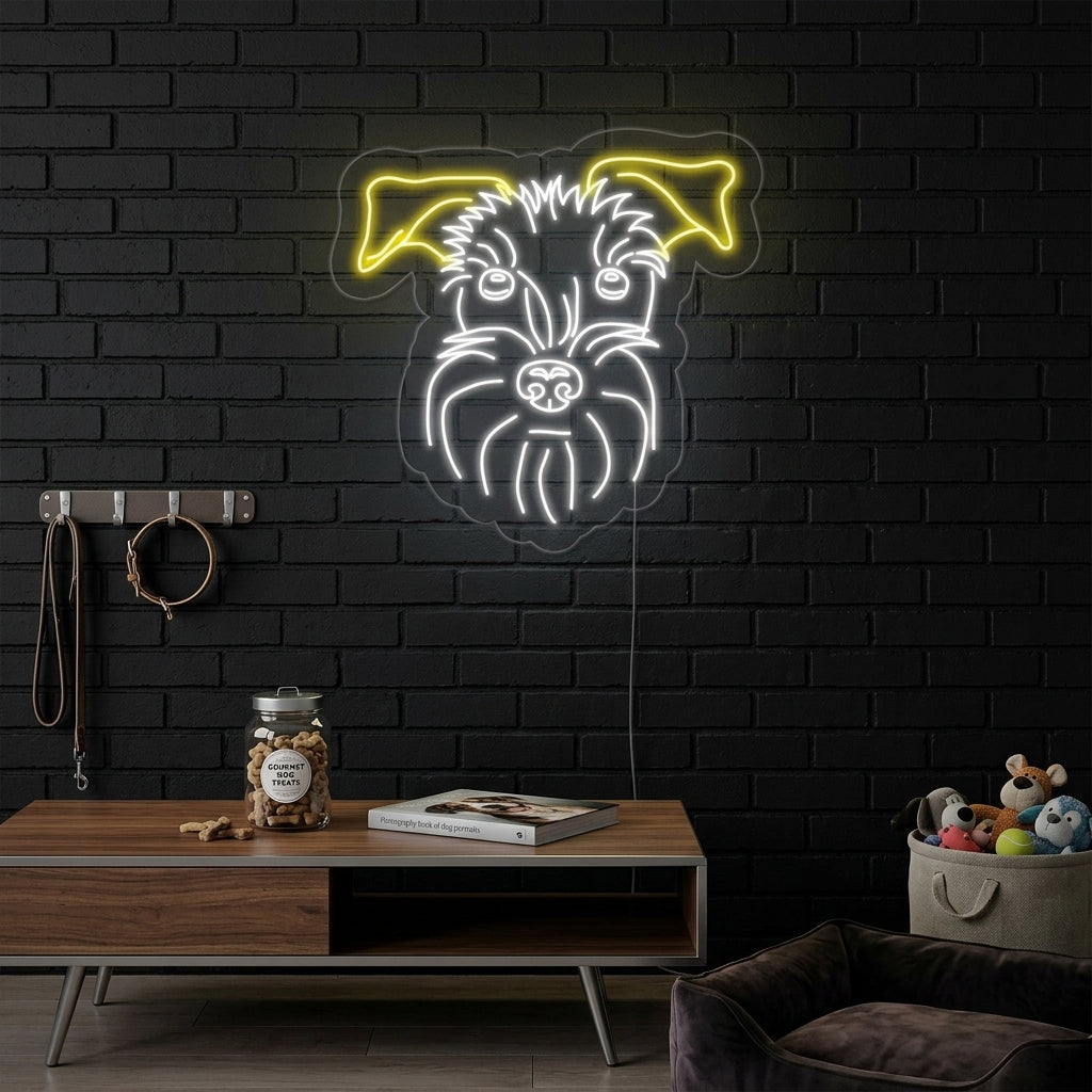 "Schnauzer, Cane" Insegna al neon