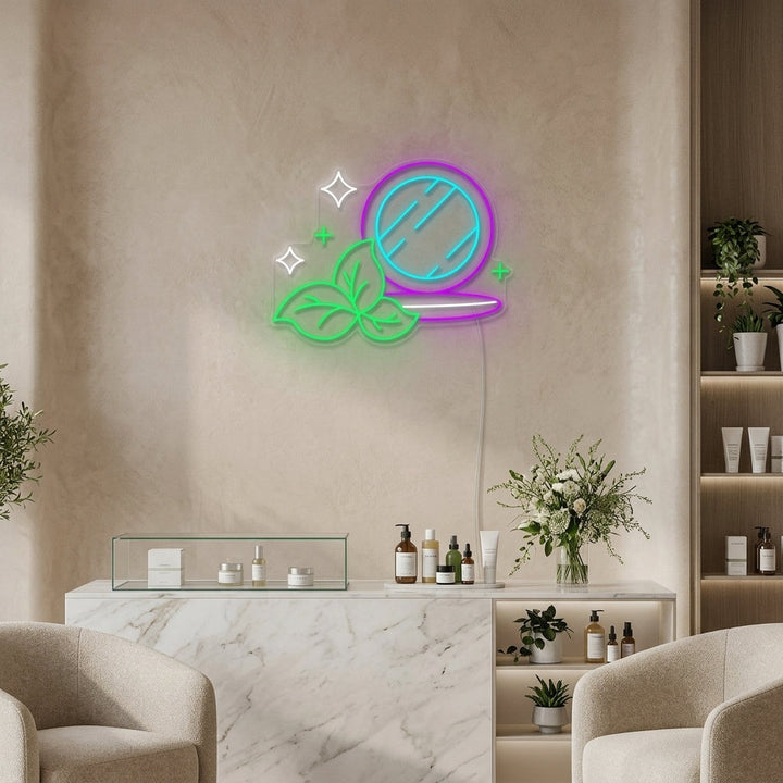 "Negozio Di Trucco, Bellezza E Cosmetici" Insegna al neon