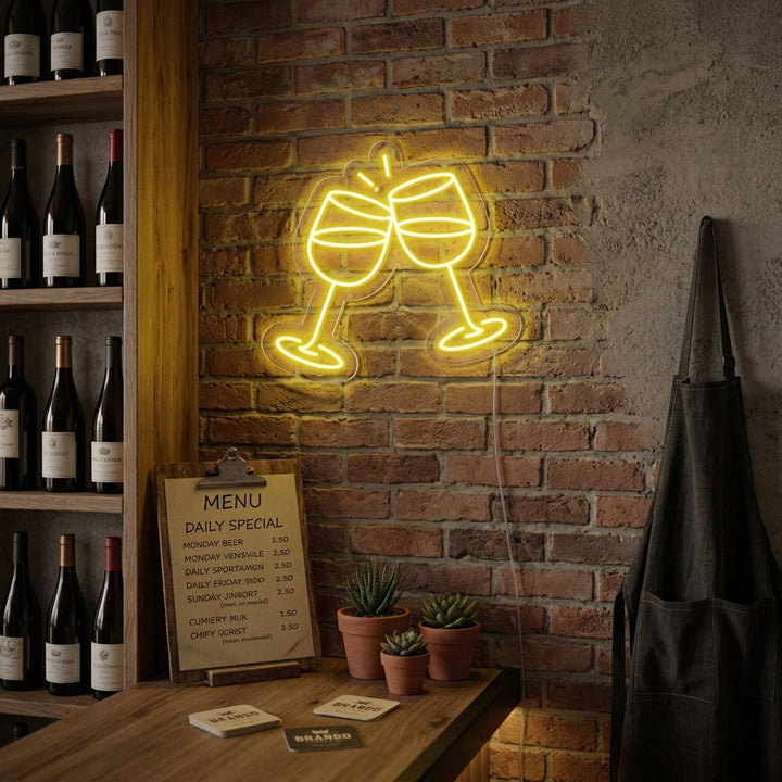 "Flûtes Di Champagne" Insegna al neon